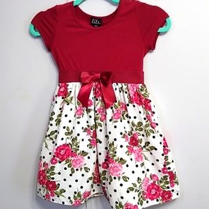 Lilt flower satin bottom dress sz 6x